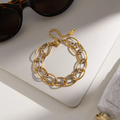 Geometric Handmade Stainless Steel Bracelet for Women