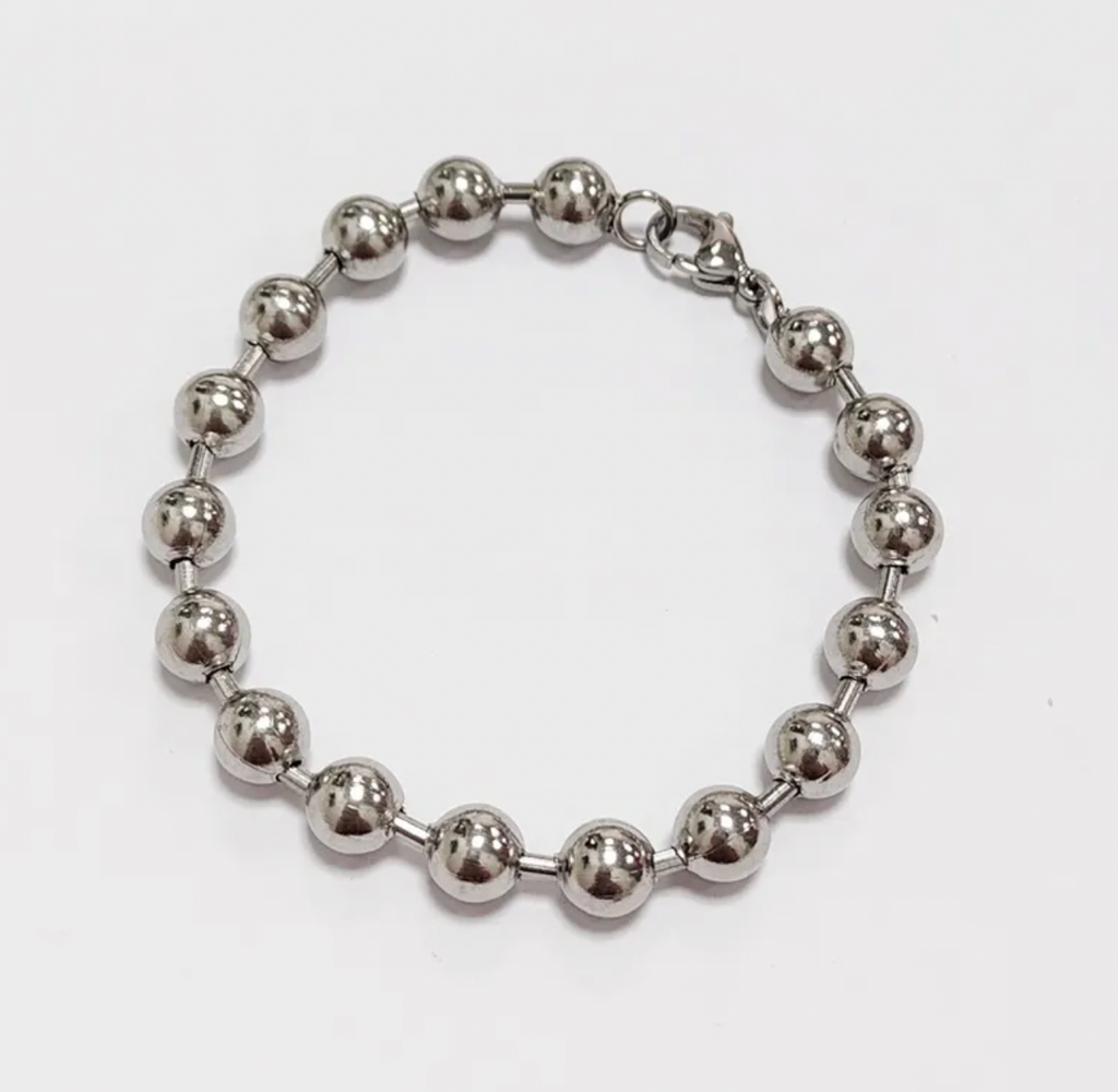 Minimalist Stainless Steel Ball Beaded Bracelet