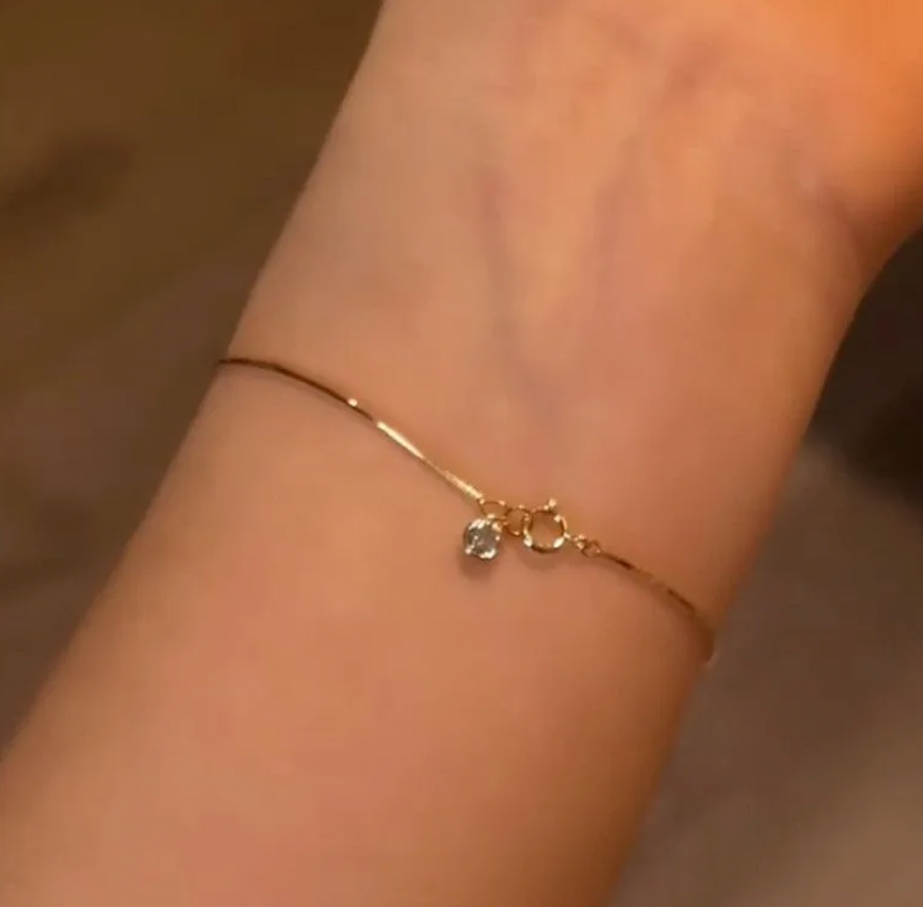 Delicate Star Rhinestone Titanium Steel Bracelet for Women