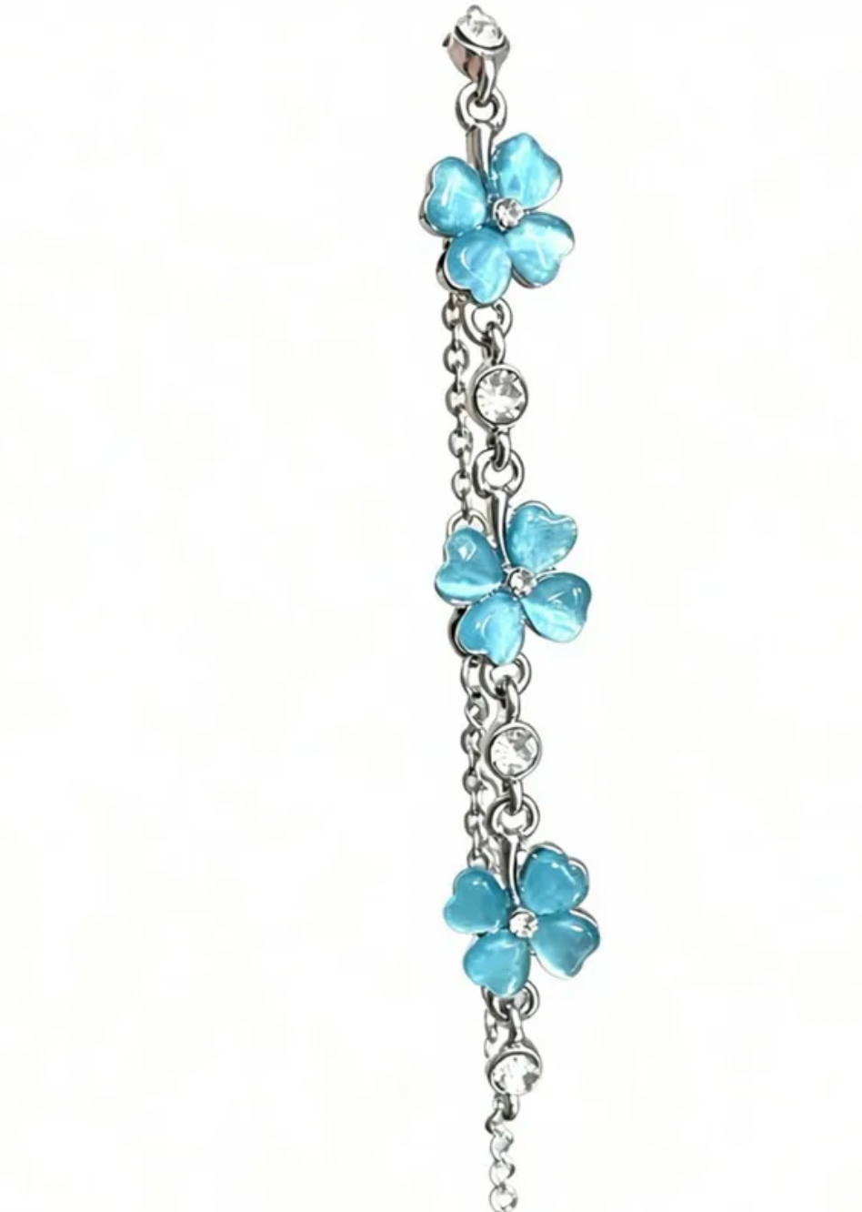 Lucky Heart Cat’s Eye Titanium Steel Bracelet for Women