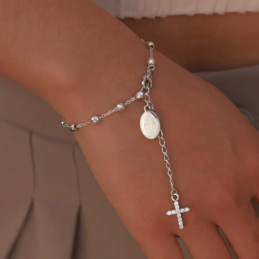 Elegant Lady Portrait 304 Stainless Steel Bracelet